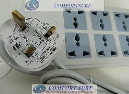 8 in 1 Power Extension Plug Socket with Hidden Quadband GSM Listening Spy Device